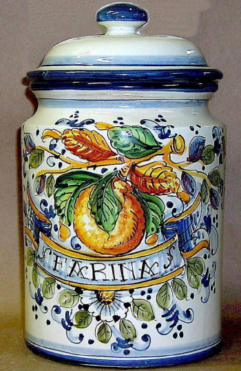 Ceramic jar from Deruta Umbria